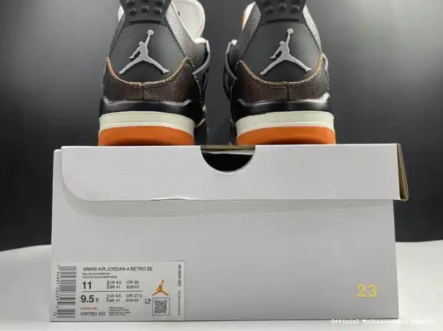 Official Maikesneakers 4 Air Retro (W) Jordan CW7183-100 Starfish 0612